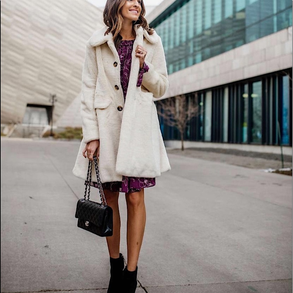 Faux fur coat